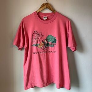 Vintage Disney By Disney Store Lady & The Tramp T-Shirt Size Large